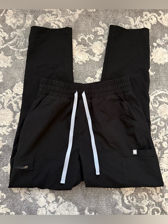 Figs Pants - FIGS Yola Skinny Scrub Pants Black XS Petite
